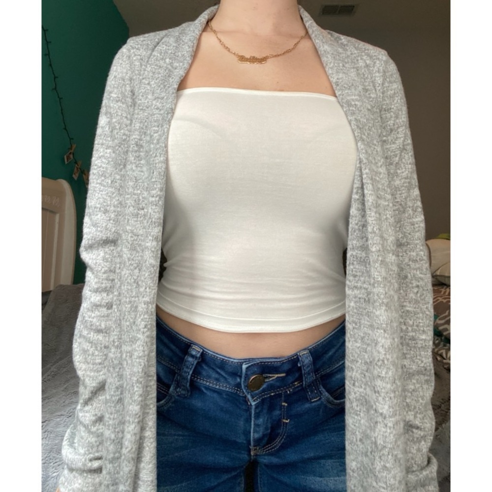 Long Grey Cardigan - Picture 2 of 4